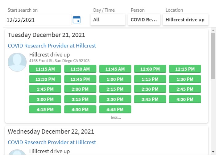 MyChart Appointment Screen